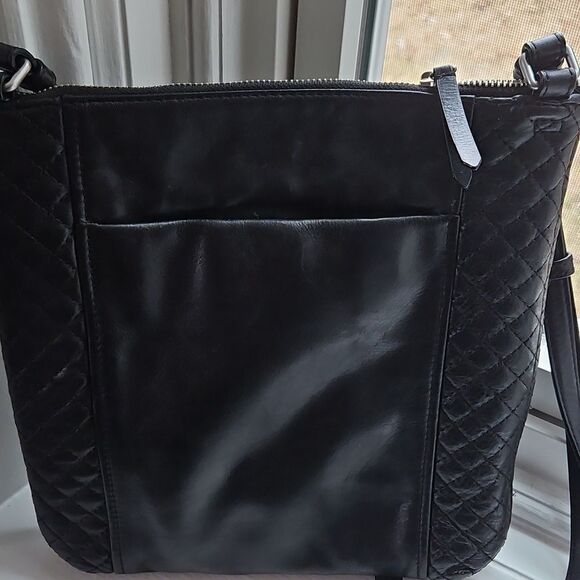 Vera Bradley Black Leather Crossbody Bag - Picture 4 of 12